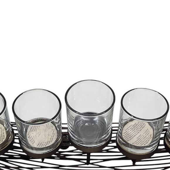 Rustic Metal 5 Candle Centerpiece Holder Brown Intertwined Table Decor 24” Long - Picture 10 of 14